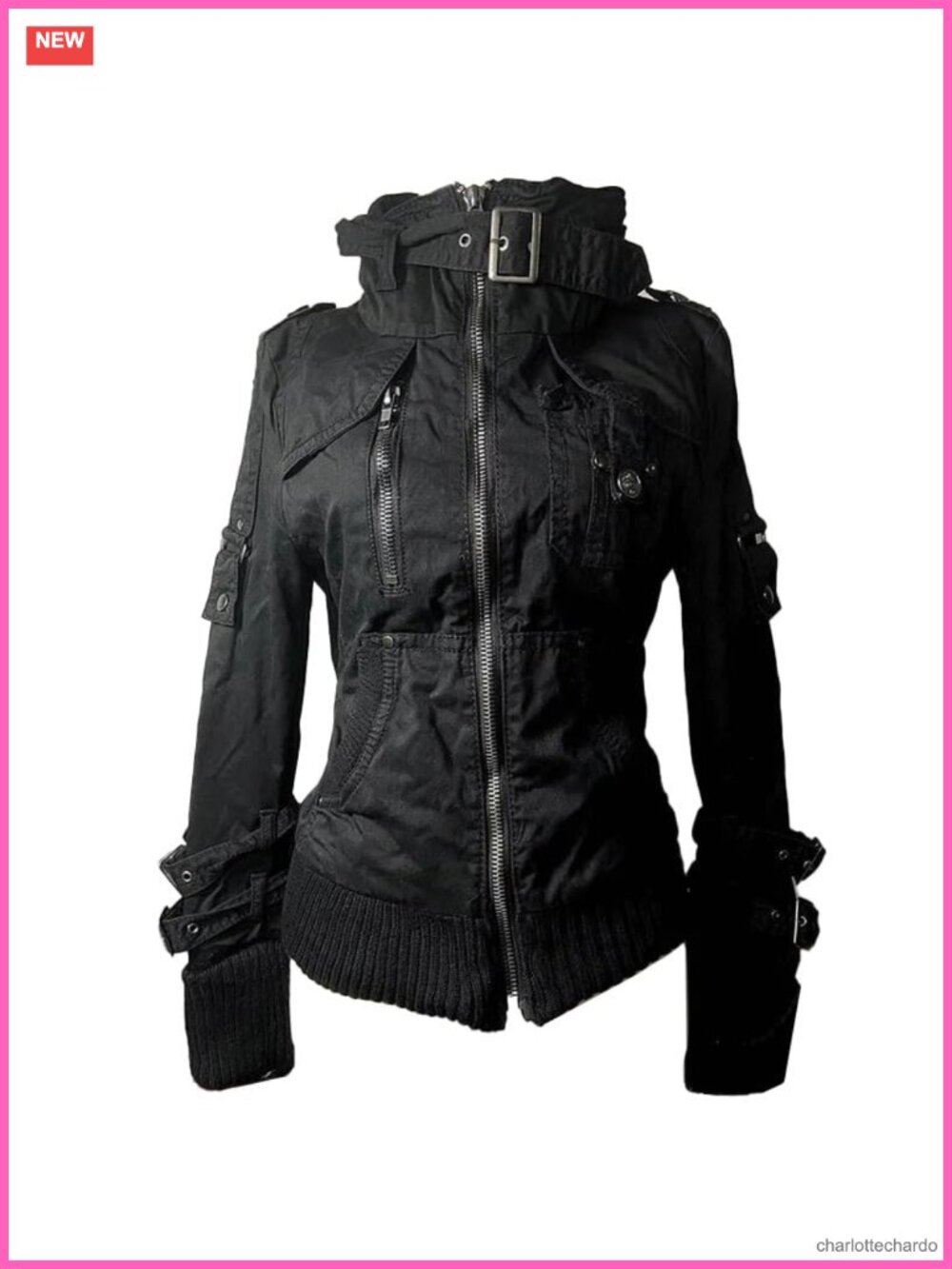 Goth Zip Hoodie Y2k Punk Streetwear Harajuku Emo Sweatshirt